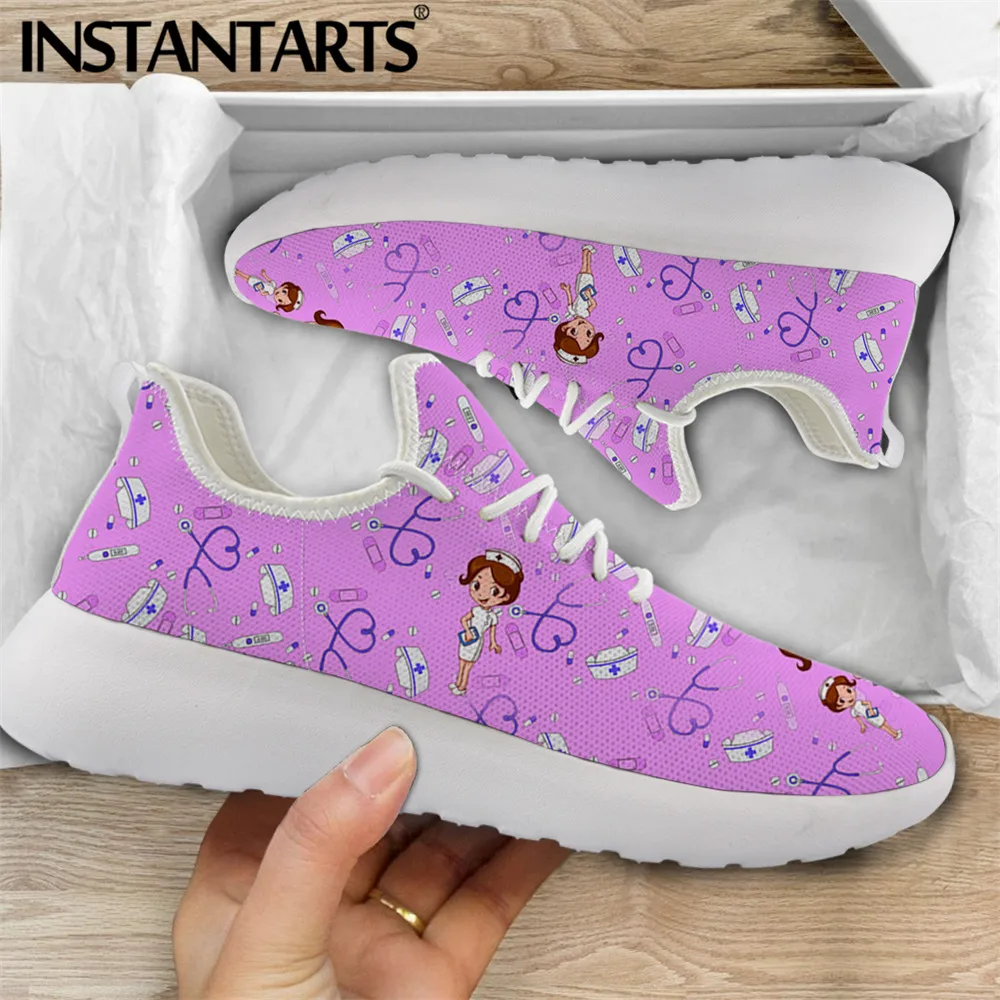 

Кроссовки INSTANTARTS женские сетчатые, трикотажные, с мультяшным принтом