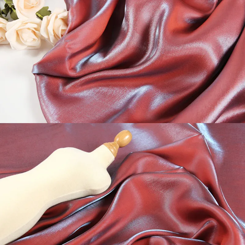 Шелковистая Высокая драпировка блестящая атласная градиентная синяя шелковая