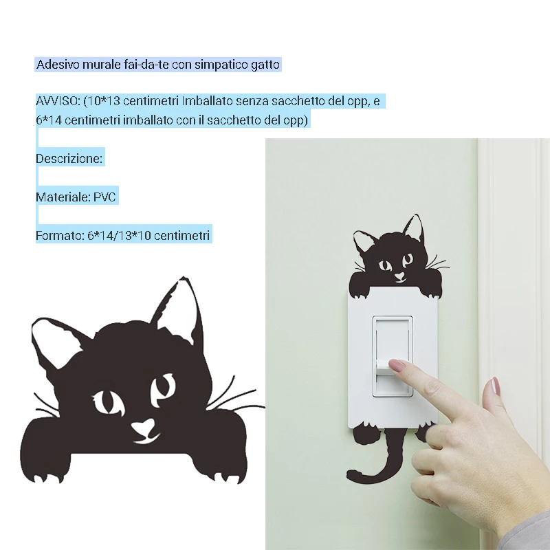 Симпатичная наклейка на переключатель креативная сделай сам стену с