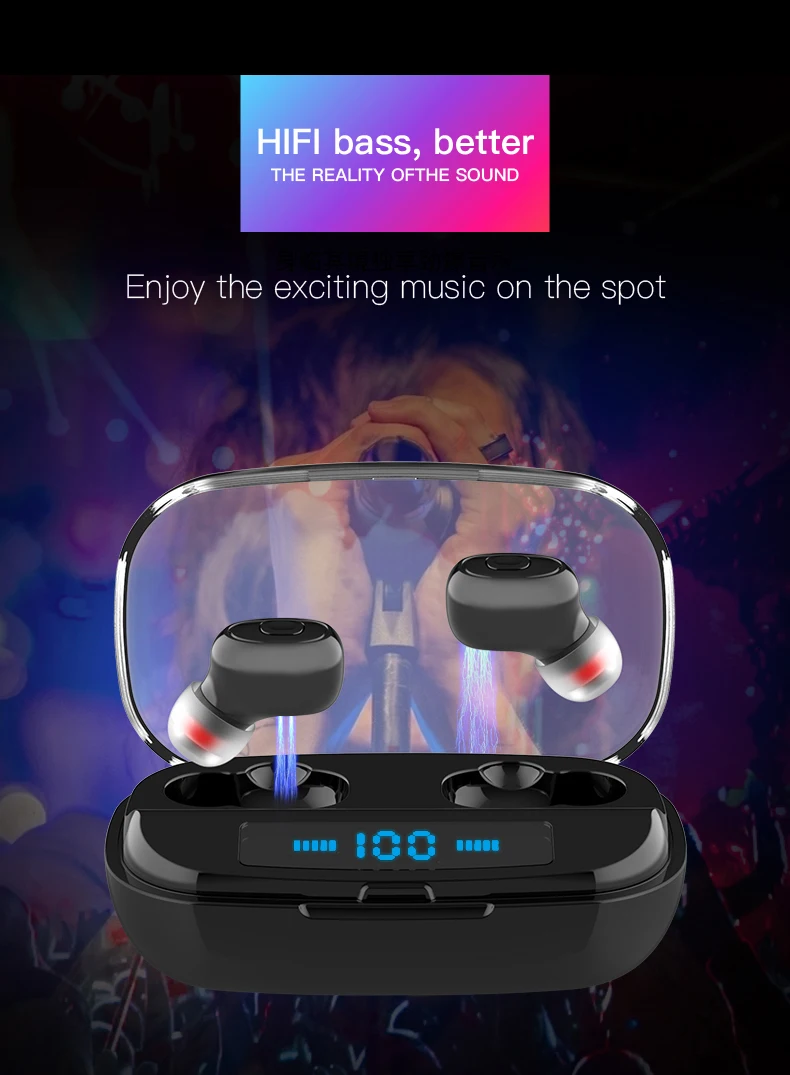 TWS-наушники Xi10s с поддержкой Bluetooth 5 0 и защитой от воды | Электроника