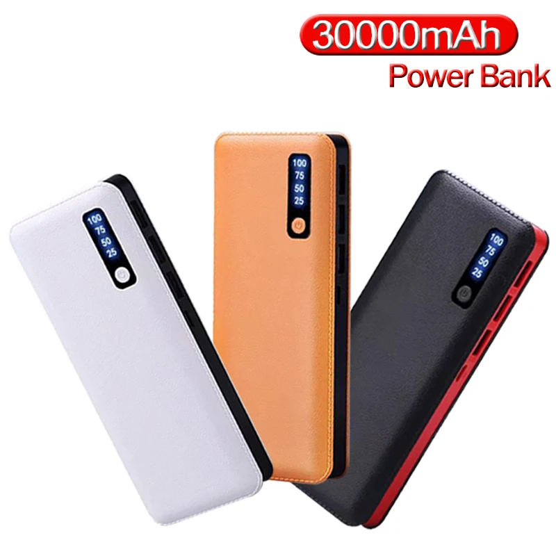 Портативный внешний аккумулятор 30000 мАч большая емкость зарядное устройство