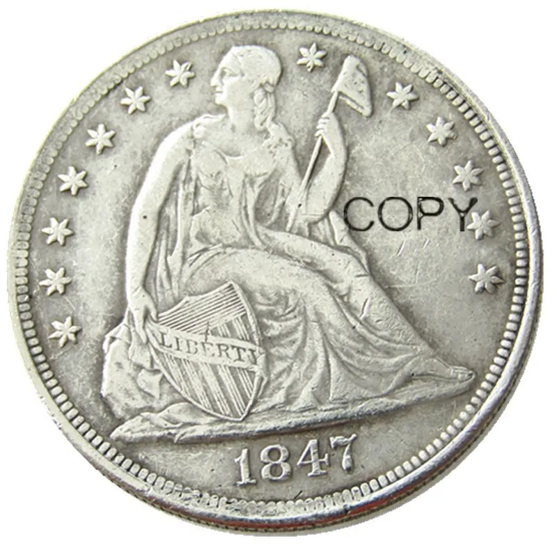

1847 Seated Liberty Dollar Silver Plated Copy Coins