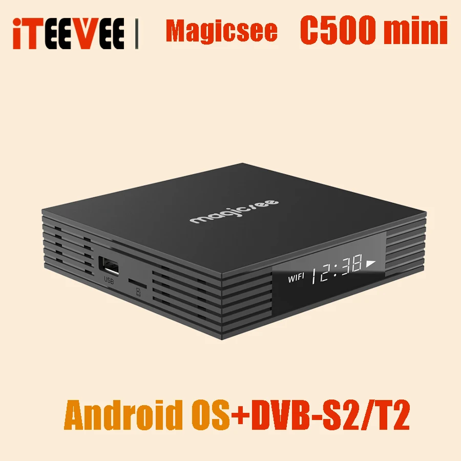 ТВ-приставка C500 MINI 4K Amlogic S905W 1 ГБ 2 Гб ОЗУ 8 ПЗУ 6 Android 9 4G/5G двухдиапазонный Wi-Fi + DVB-S/S2/+