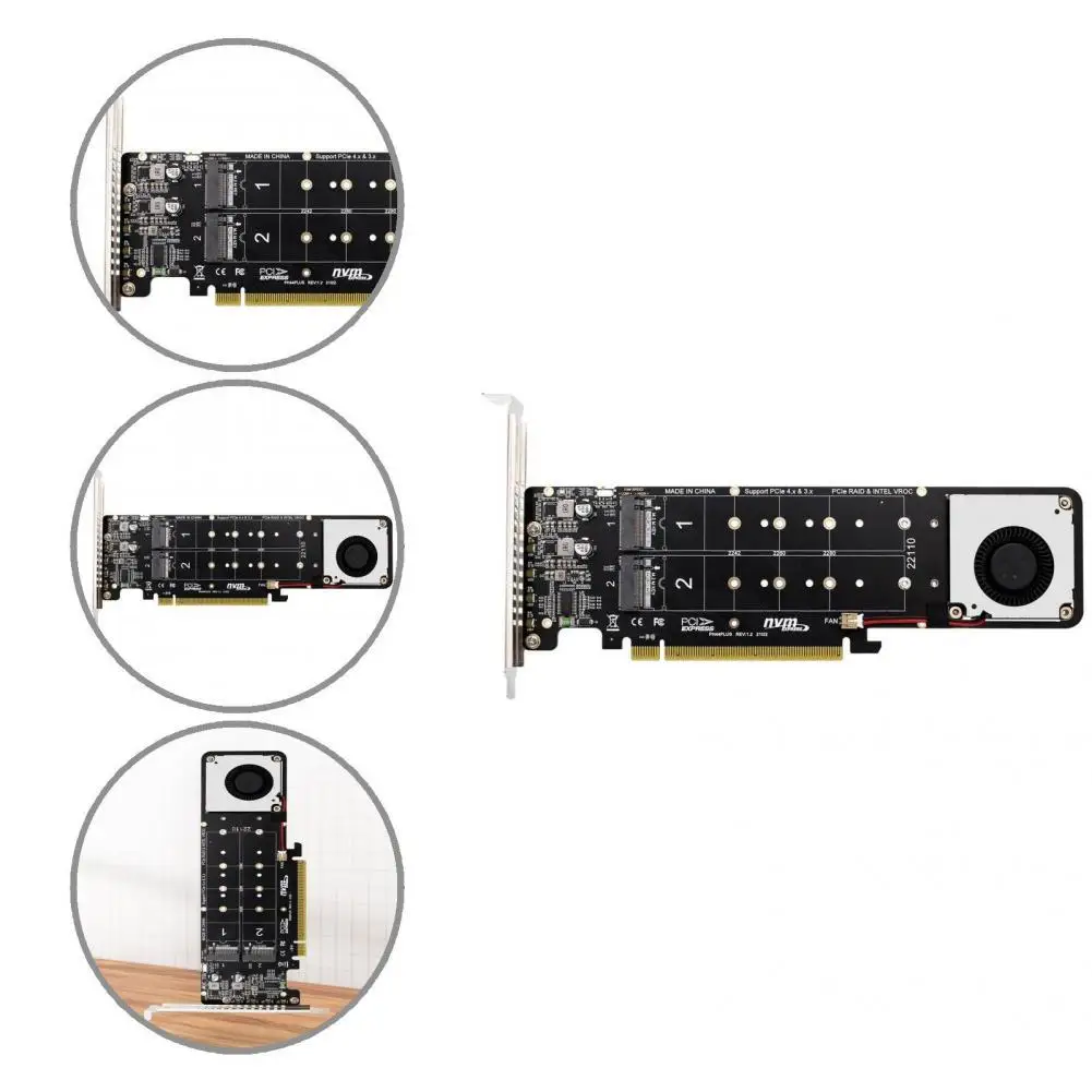 

Полезный Регулируемый PCIeX16 до M.2 M-key NVMEx4 SSD RAID расширительный адаптер карта компьютерные аксессуары