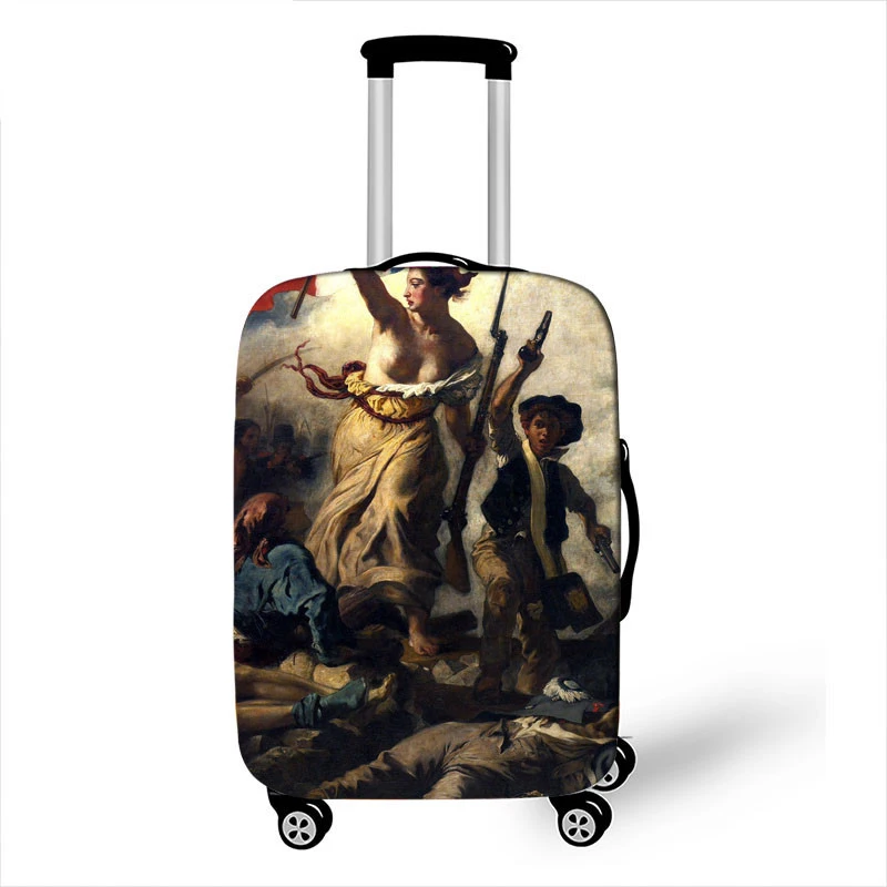 The New Van Gogh Mona Case For Suitcase Cover Spandex Stretch Thickened Wear-resistant Dust Cover Travel Accessories 19-32 inch