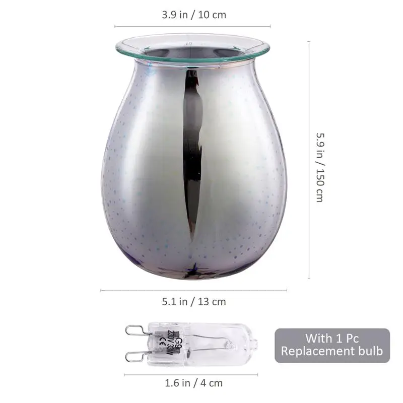 

Mobestech 3D Glass Fireworks Fragrance Lamp Scented Night Light Aroma Decorative Lamp for Home Party Decoration