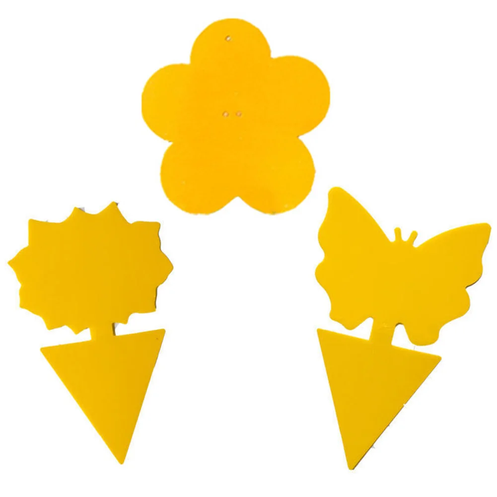 

Yellow Butterfly Shaped Insect Pest Control Garden Strong Glue Plant Sticky Traps For Aphids Dual Sided Fruit Fly Fungus Gnats