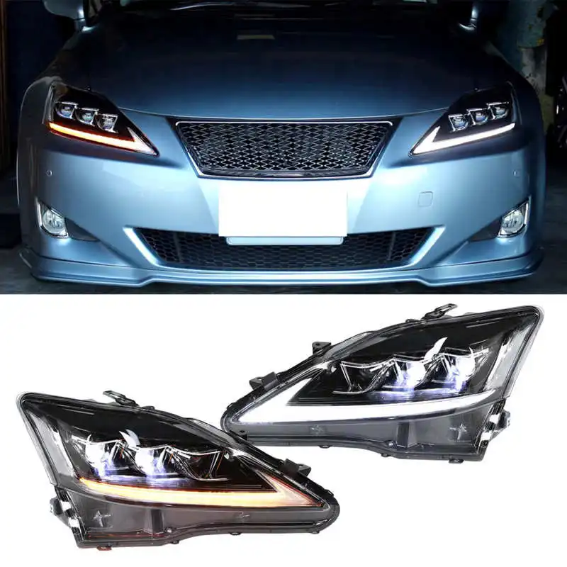 Полноразсветодиодный ные светодиодные динамические фары VLAND прозрачные линзы