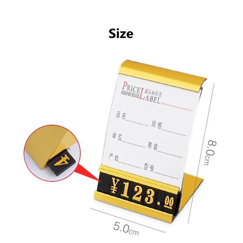 5 Pieces Plastic Watch Jewelries Cubes Price Display Tags Adjustable Number Digits Stand Frame Label Shop | Канцтовары для офиса и