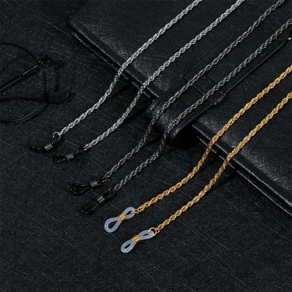 Простая металлическая Нескользящая цепочка для очков винтажные шнурки