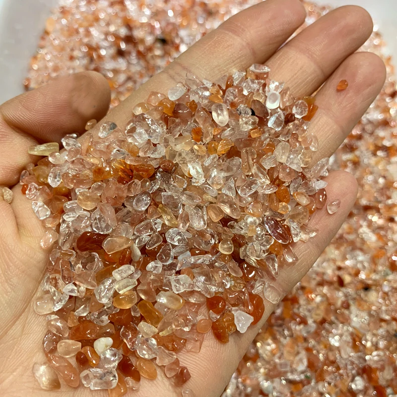 50 г 3-5 мм Мини натуральный розовый кварц кристаллы Амазонит Pietersite гравий украшение камнями кварцевые кристаллы рутилированный кварц - Цвет: Red Crystal