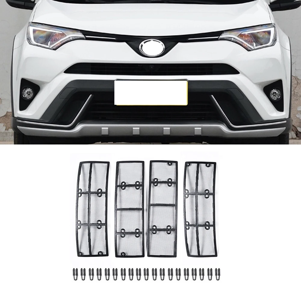 Передняя решетка для автомобиля из нержавеющей стали защиты от насекомых Toyota RAV4