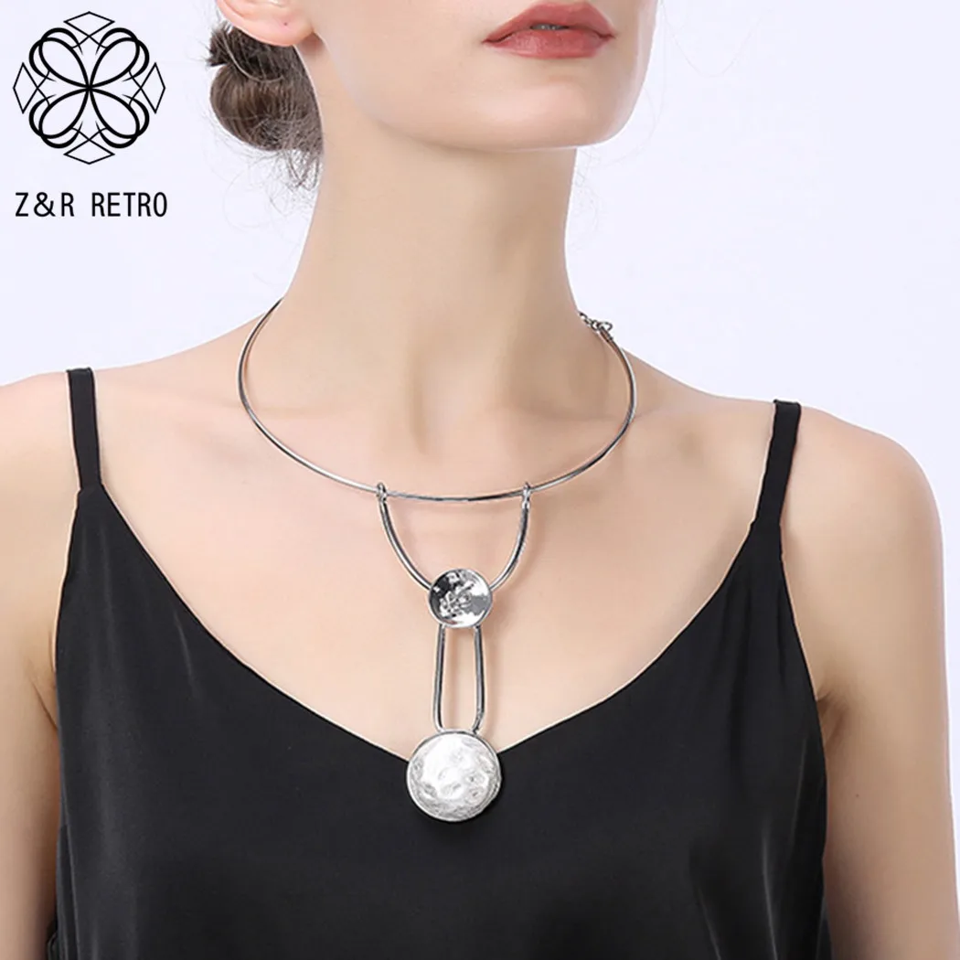

Trend Geometric Suspension Pendant 2022 Fashion Costume Jewelry for Women Neck Chokers Colar Necklace Vintage Goth Unusual Thing