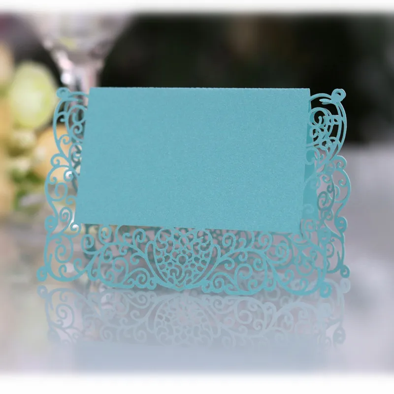 

100pc Stereo Lace Invitation Card Laser Hollow Butterfly Card Love Table Card Wedding Meeting Business Card Wedding Decoration 6