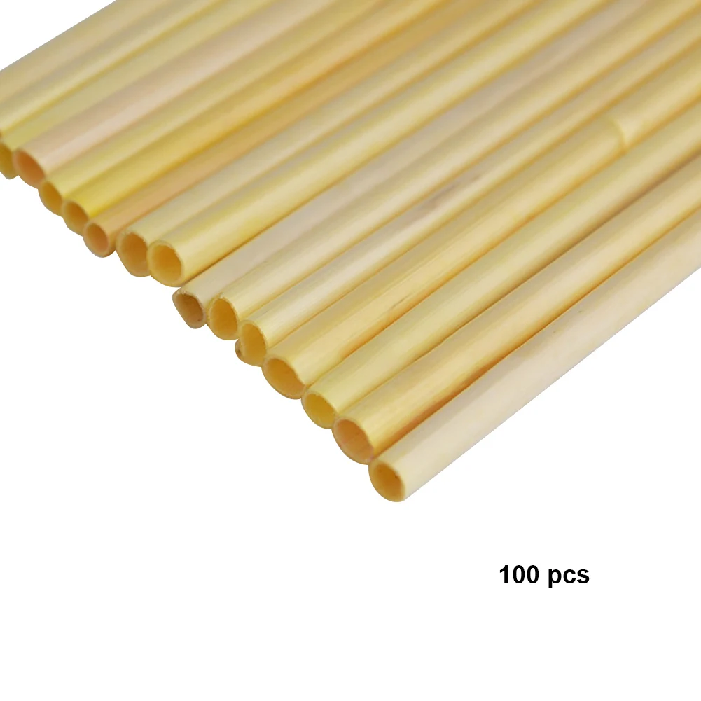 

100pcs/pack Organic Kitchen Supplies Accessories Bar Eco Friendly Drinking Straw Home Biodegradable Wheat Disposable Party