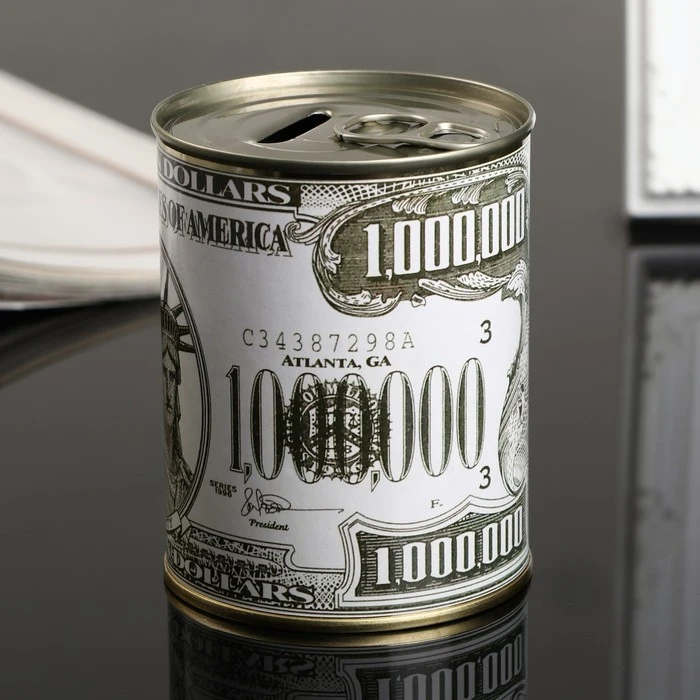 Копилка-банка металл &quot1 000 долларов" 7 6х9 5 см 4531810 |
