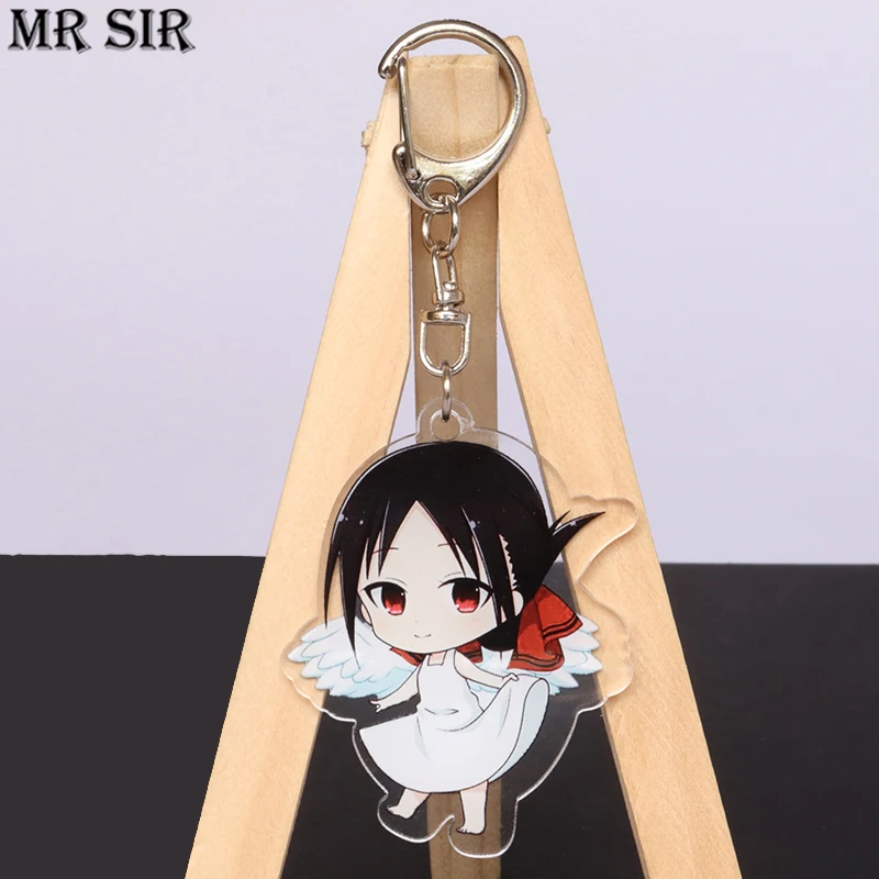 

Kaguya-sama Love Is War Anime Keychain Figure Shinomiya Kaguya Chika Cosplay Cartoon Acrylic Key Chain Cute Pendant Keyring Gift