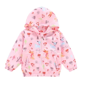 Bear Leaderпальто для маленьких девочек новая детская повседневная куртка с принтом животных для девочек Новинка 2021 года, Детская осенняя одежда с шапкой, костюмы