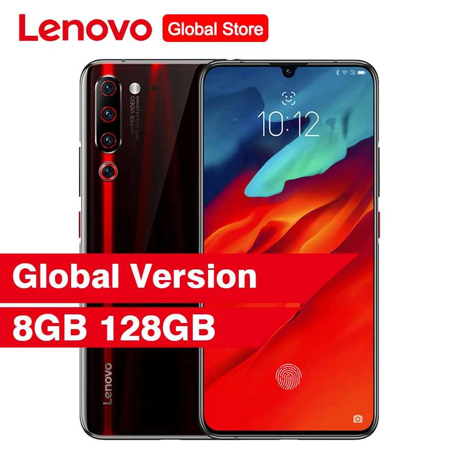 Мобильный телефон lenovo Z6 Pro 8GB + 128GB 4000mAh Snapdragon 855 6 39 дюймов 48мп четыре камеры 4K видео