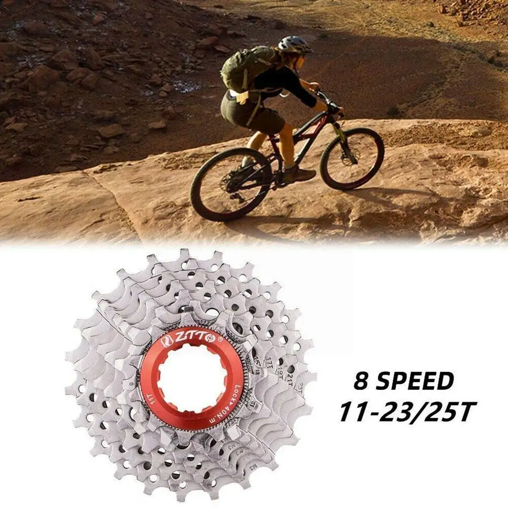 

8-speed 23T Flywheel MTB Road Bike Bicycle Flywheel Sprocket Ratio Part 11-12-13-15-17-19-21-23 Steel Cassette Bicycle Gear I2Y6