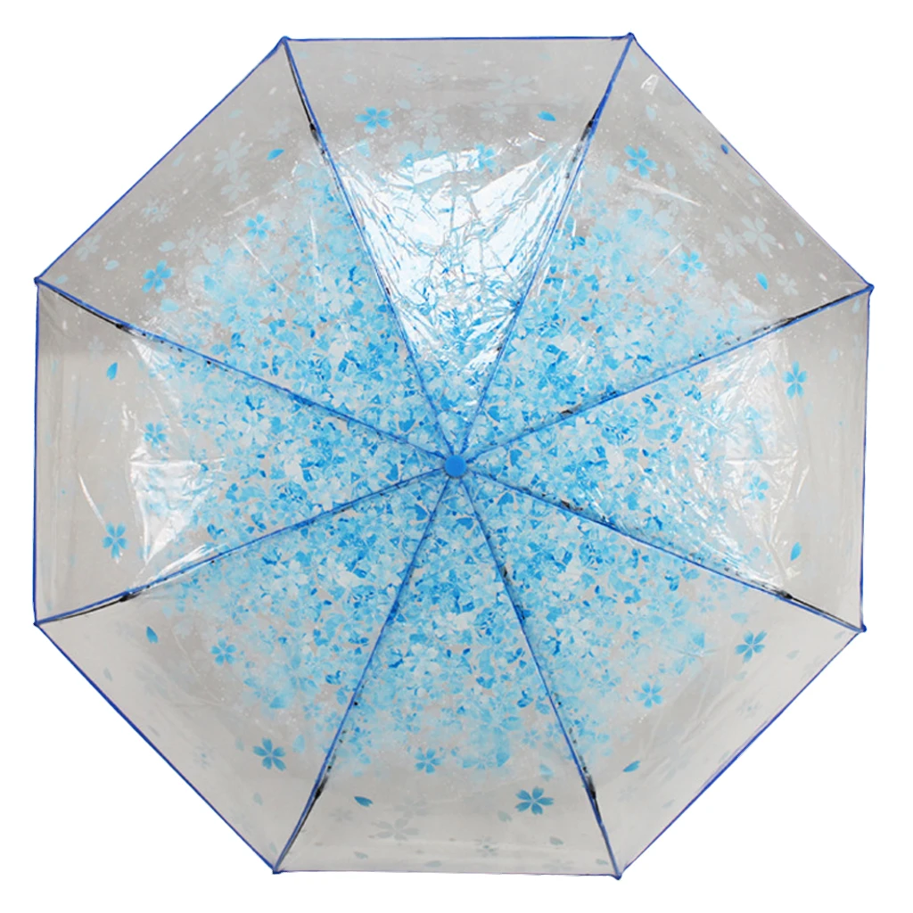 1 шт. три раза зонтик Для женщин прозрачный ясный вишневый цвет гриб Аполлон