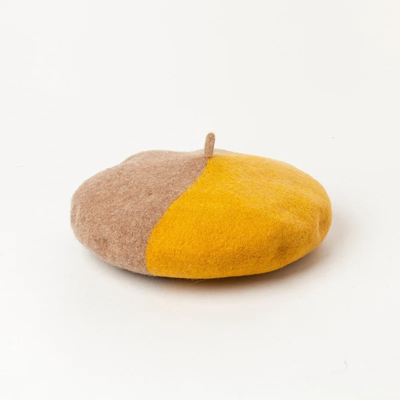 Корейская версия новой осенне-зимней шерстяной расцветки берет живописца в 2019