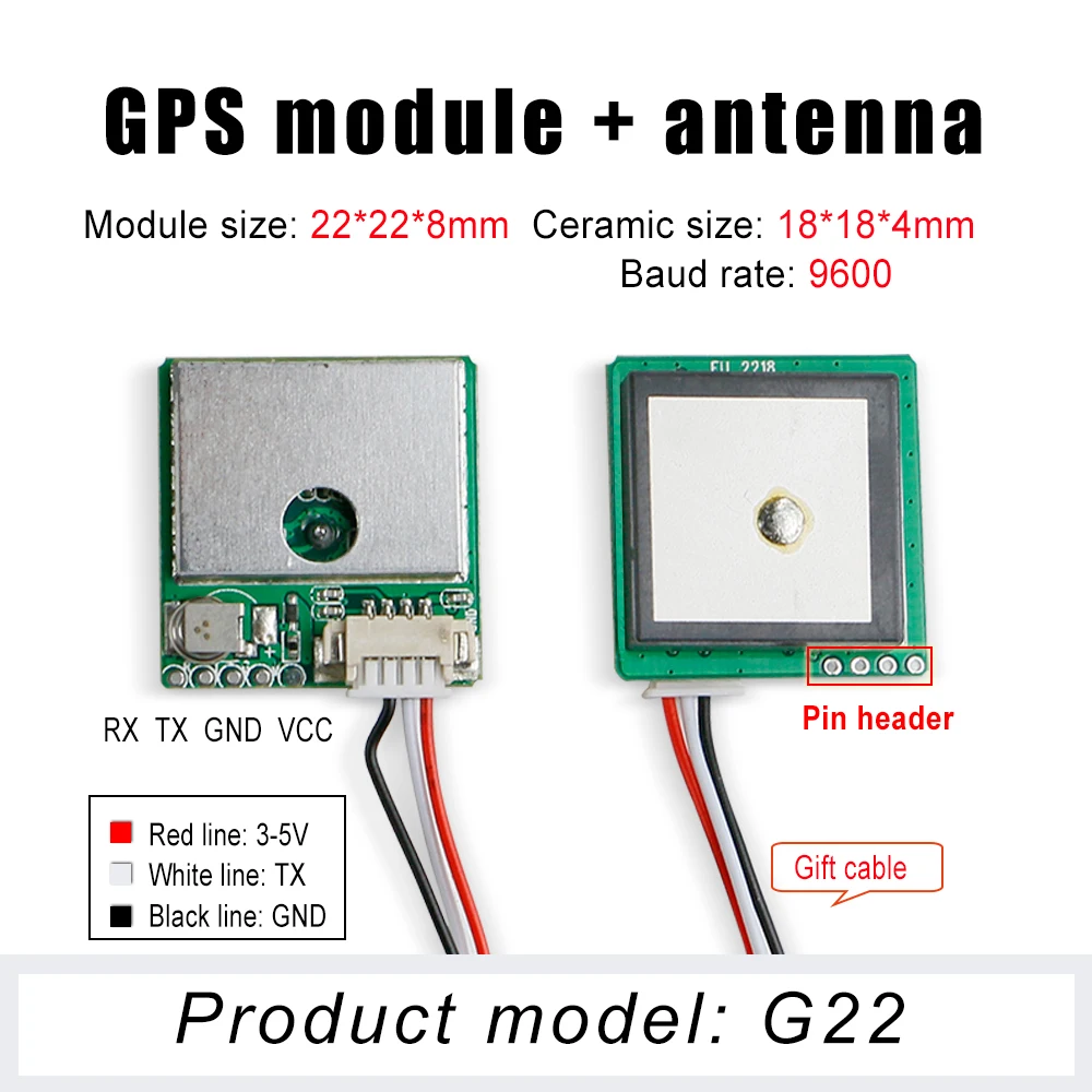 CREASEE антенна gps-модуля gps модуль G22 gps модуль+ антенна керамическая интегрированная ttl GMOUSE 9600