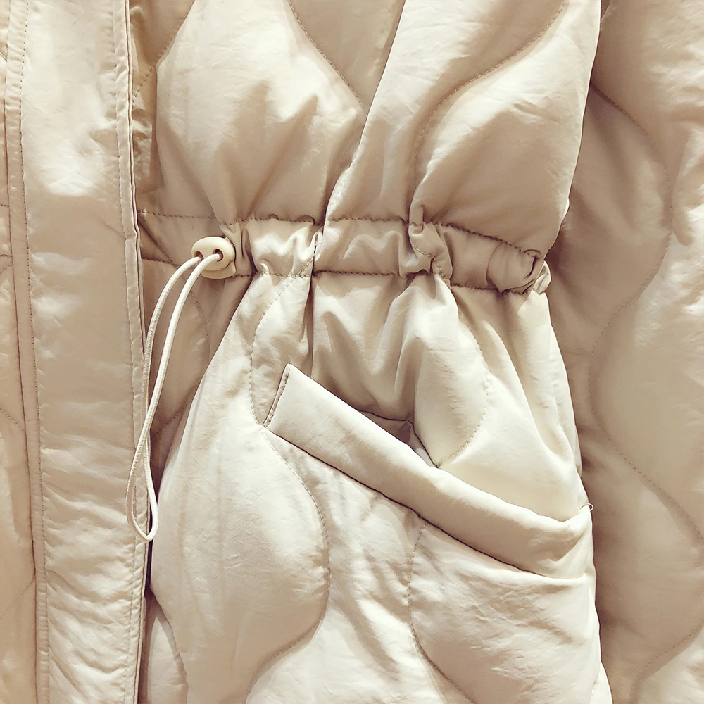 Женский пуховик теплая длинная куртка с капюшоном облегающие парки длинным