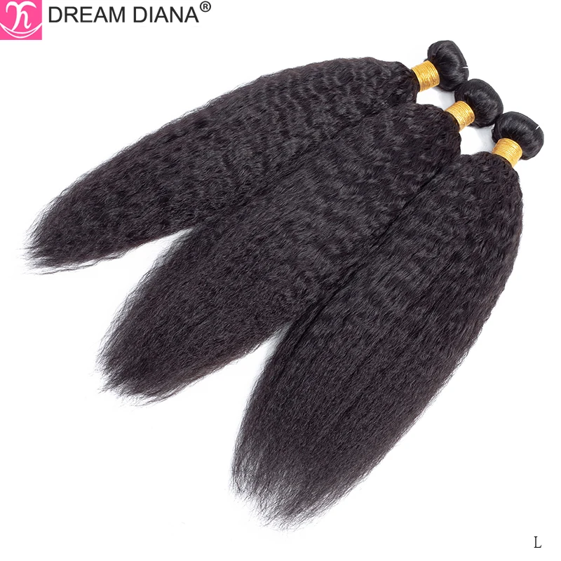 

DreamDiana Remy Ombre Brazilian Hair Ombre Kinky Straight Bundles 1B 30 Bundle 2 Tone Brown Hair Bundle Afro Human Hair 100 Gram