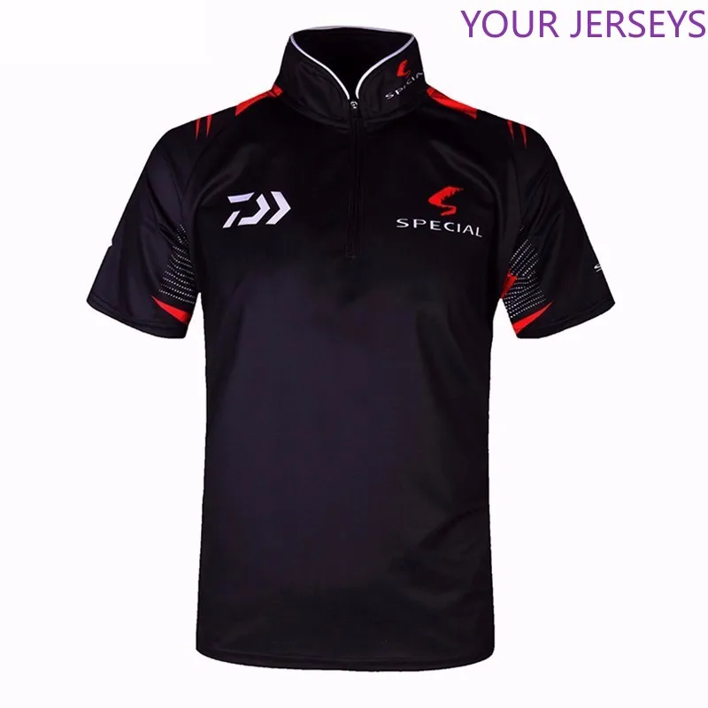 

2021 New DAIWA Men Fishing Clothes UV Sunscreen Breathable Fiber Shirts Profesional Short Sleeve Shirt Male DAIWA Pesca