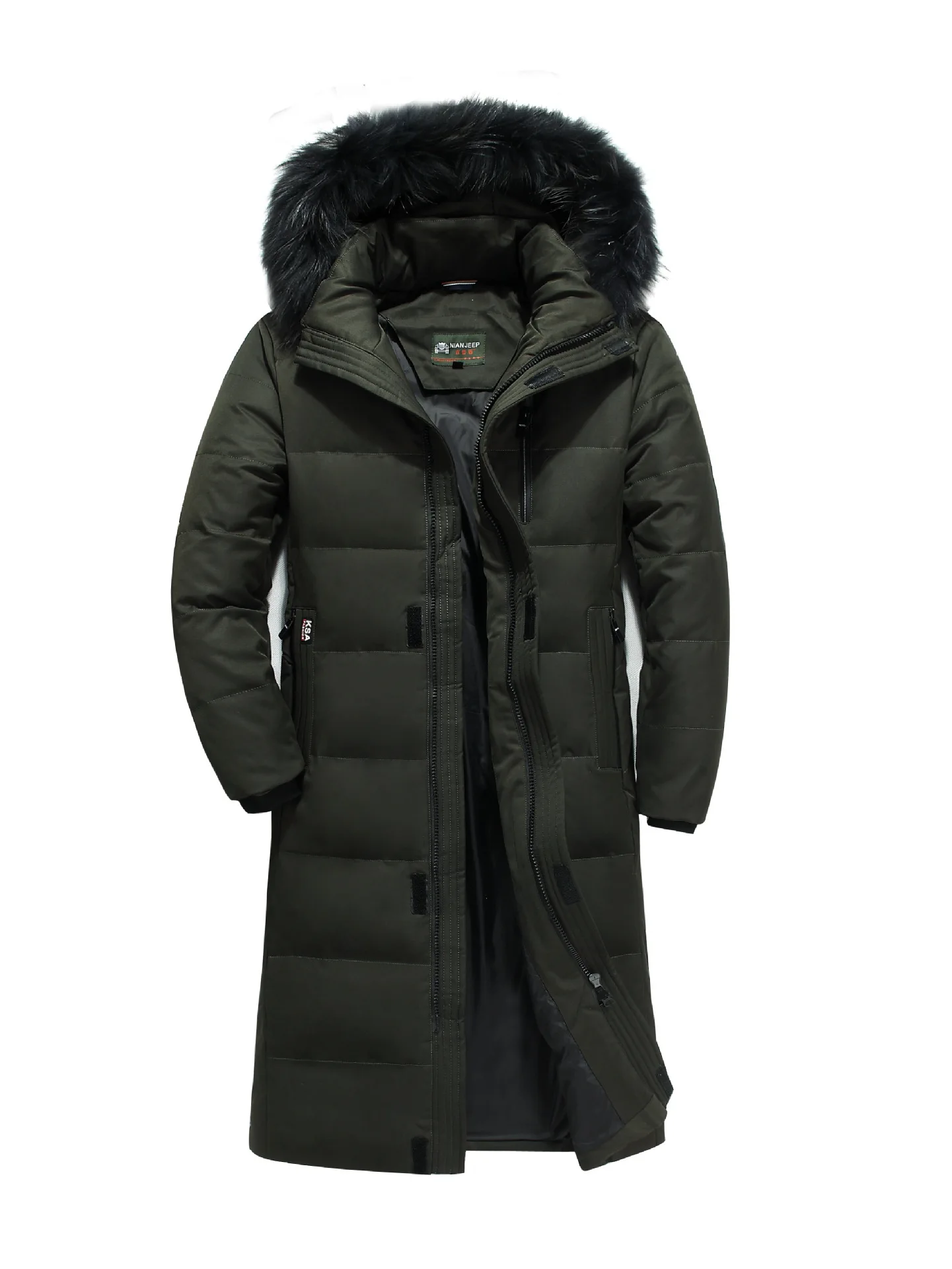 Down Jacket Men Korean Plus Size 6XL Winter Coat Long White Duck Hooded Puffer Warm Casaco 98 YY1312 | Мужская одежда