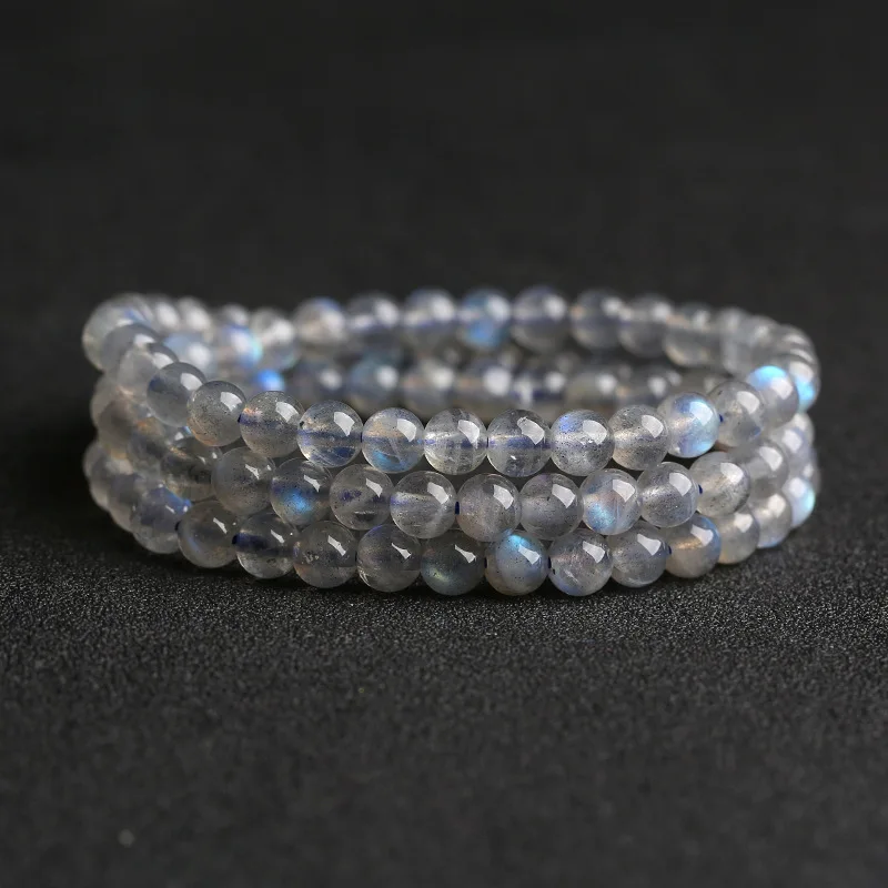 

Браслет из трех кругов с натуральным лунным камнем