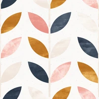 modern leaf peel and stick wallpaper removable beigebrownpinknavy blue vinyl self adhesive contact paper for homedecorative
