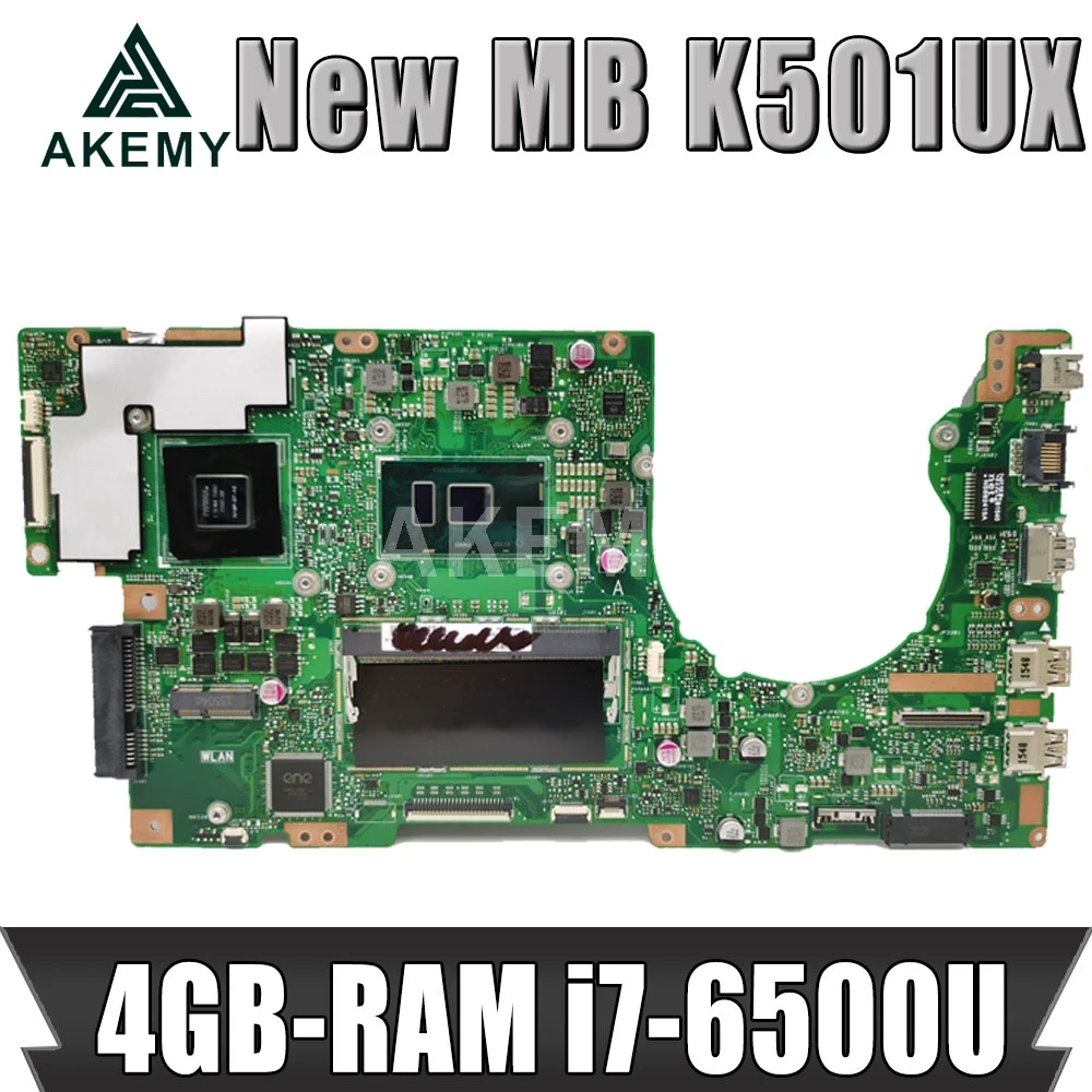 

Akemy K501UX материнская плата для ноутбука For Asus K501UX K501UB K501U K501UX DDR3 4GB-RAM i7-6500U w/ GTX950M материнская плата видеокарты