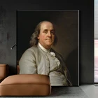 Портрет Бенджамина Франклина, плакаты и принты, Картина на холсте, Настенная картина для галереи, гостиной, офиса, Декор