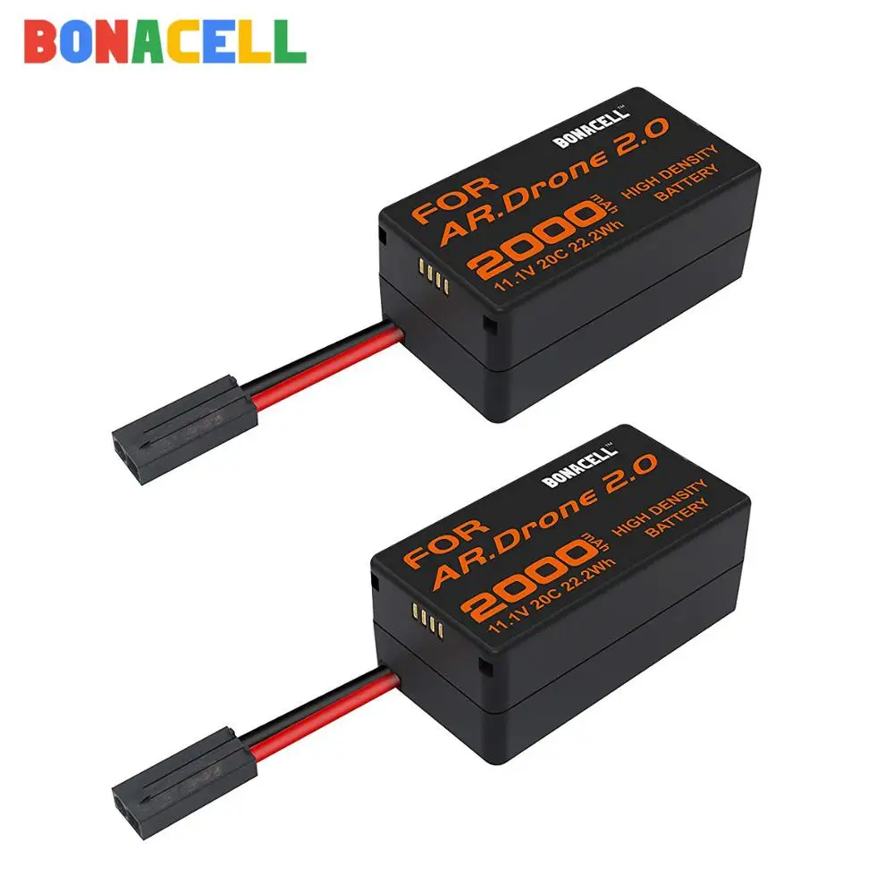 2 шт./упаковка литий полимерный аккумулятор для квадрокоптера Parrot AR.Drone2.0 2000 мАч 11 1