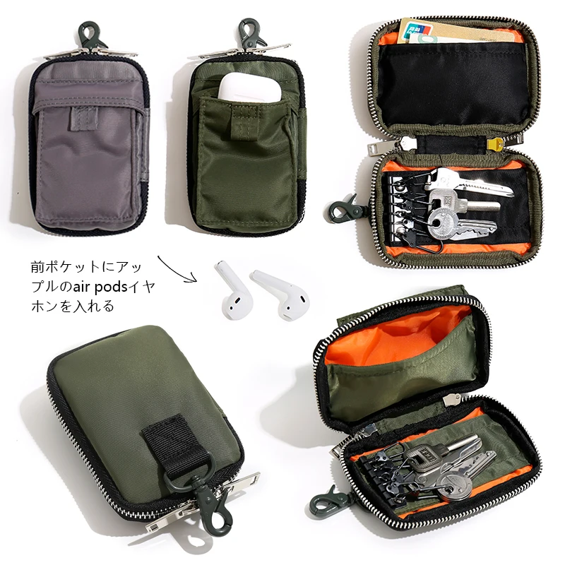 

Japanese Style Casual Key Pack Nylon Cloth Fashion Key Pouch Waterproof Coin Purse Card Holder Mini Fanny Pack Car Key Purse
