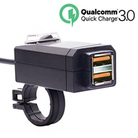 eafc qc3 0 usb motorcycle charger waterproof dual usb quick change 3 0 12v power supply adapter universal charge for phone