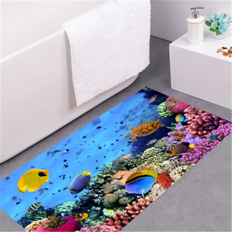 

Sea Starfish Floor Wall Sticker Home Decor Living Room Ocean Animal Landscape Floor Tiles Murals Sticker Kids Bedroom Wall Decal