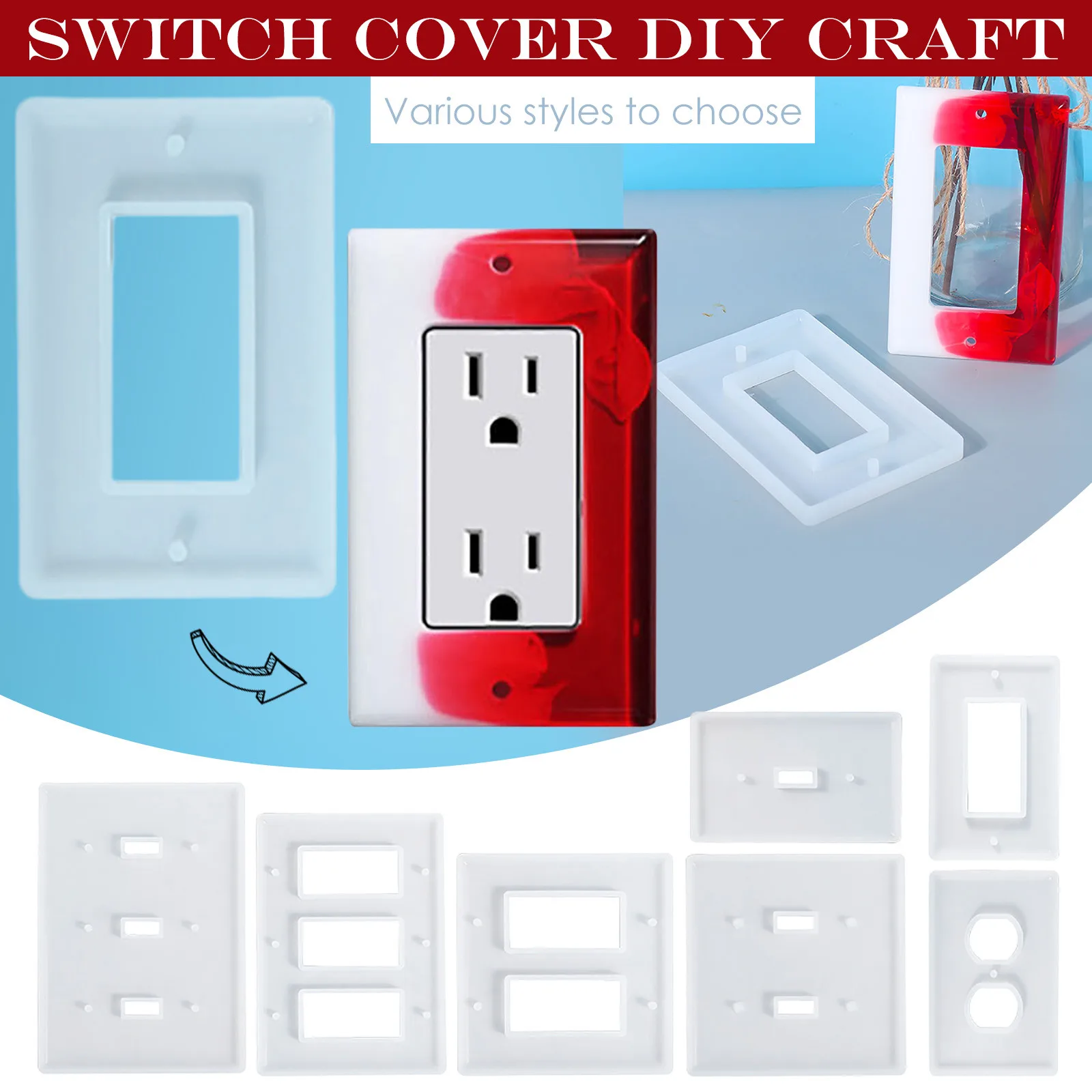 Силиконовые стены один двойной светильник переключатель пресс форма для DIY USB