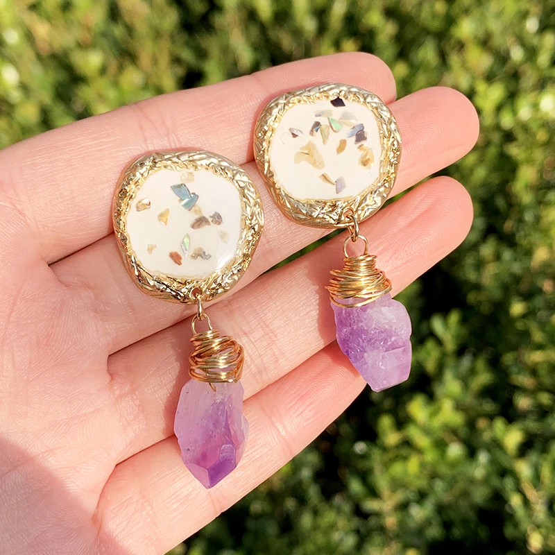 Женские Геометрические серьги-подвески Коми серьги с жемчугом из коралловой