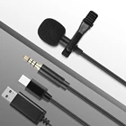 Мини-микрофон для смартфона DSLR камера Type C 3,5 мм микрофон для Samsung Huawei Xiaomi петличный зажим микрофон для записи