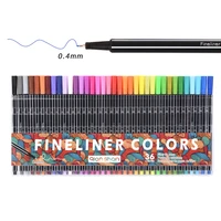 36colors fine liner pen set micron sketch marker colored 0 4mm coloring for manga art school needle drawing sketch marker comics