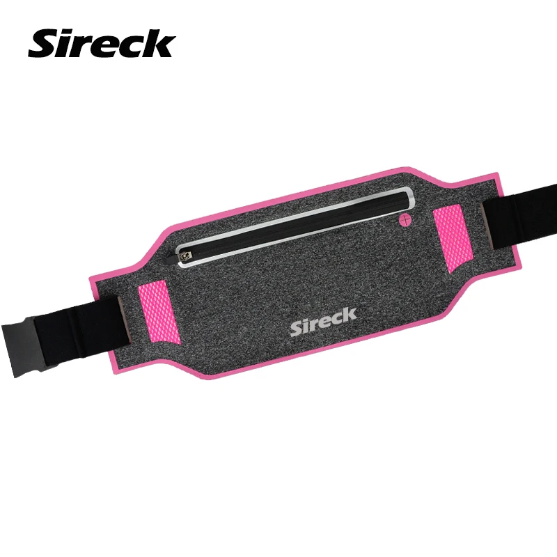 SYB007PK Спортивная сумка для бега Sireck, держатель для бутылки с водой, ремень для бега, поясная сумка, водонепроницаемая, поясная сумка для мужчин и женщин, спортивная сумка для спортзала, фитнеса - Цвет: SYB007PK