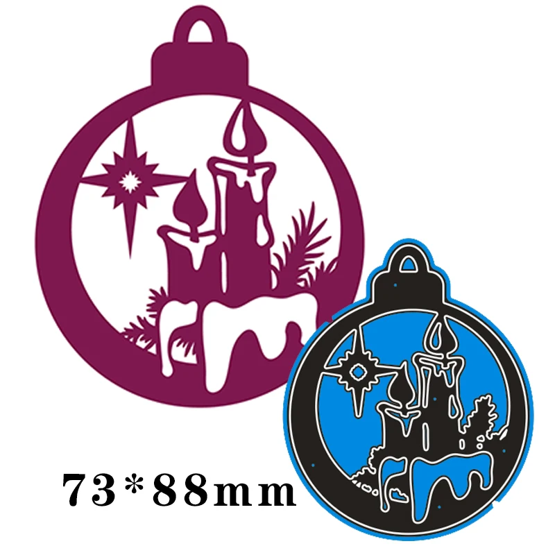 Металлический Трафаретный вырубной штамп Свеча ШАР и человеком для карт DIY