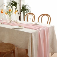 chiffon table runner european style simple wedding decoration supplies table runner holiday banquets party table cloth 70x300cm
