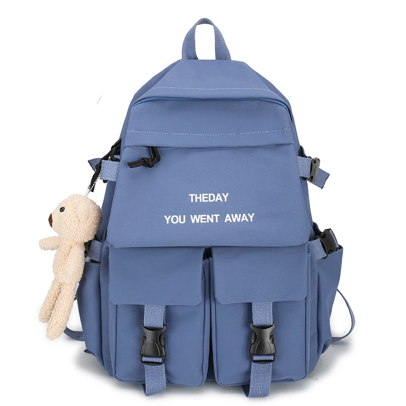 

Unisex Backpack Waterproof Nylon Bags for Women students school bag pack pendant large capacity pink travel bag girls mochila