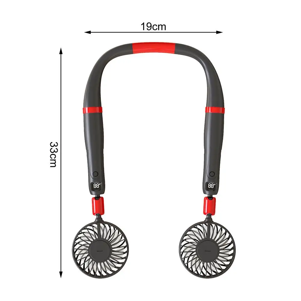 

USB Portable Neck Fan Detachable Handheld Fan Universal Adjustment Multi-function Desk Fan with Rechargeable Battery DROPSHIP