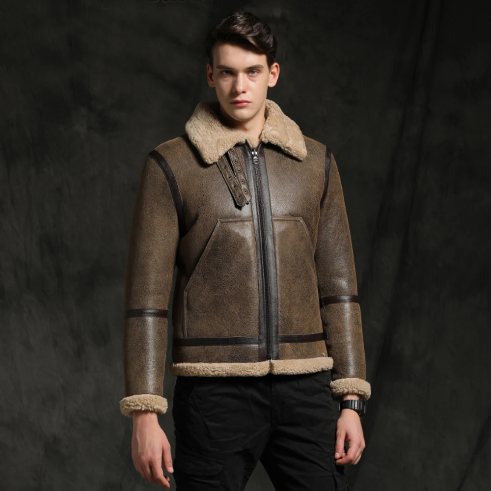 Двухсторонняя одежда новинка Мужская Роскошная Толстая теплая приталенная