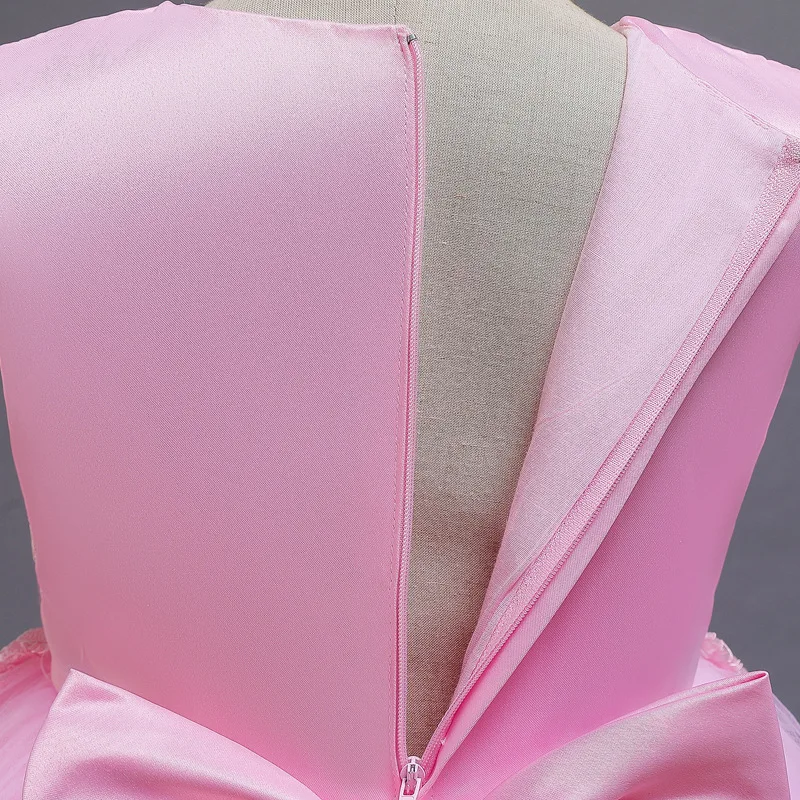 Детское белое свадебное платье с вышивкой для девочек одежда без рукавов